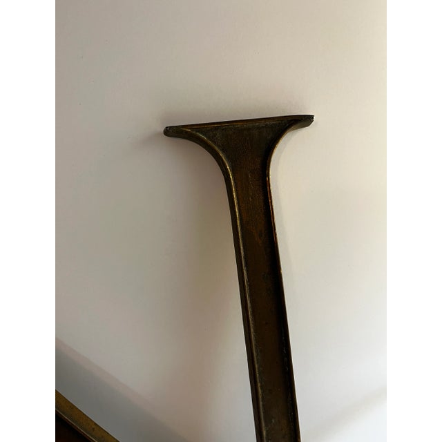 1950s Mid-Century Giant Copper Letter N For Sale - Image 4 of 8