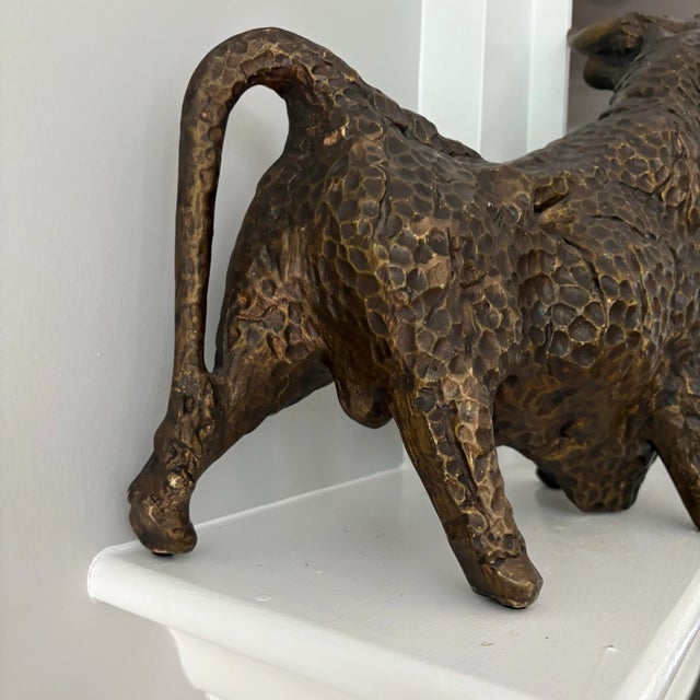Mid Century Brutalist Ceramic Bull For Sale - Image 9 of 12