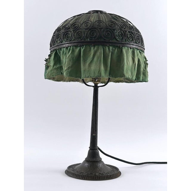 Contemporary Antique Art Nouveau Table Lamp from Reinhold Kirsch, 1900s For Sale - Image 3 of 18