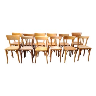 Bistro Chairs from Baumann, 1950s, Set of 12 For Sale
