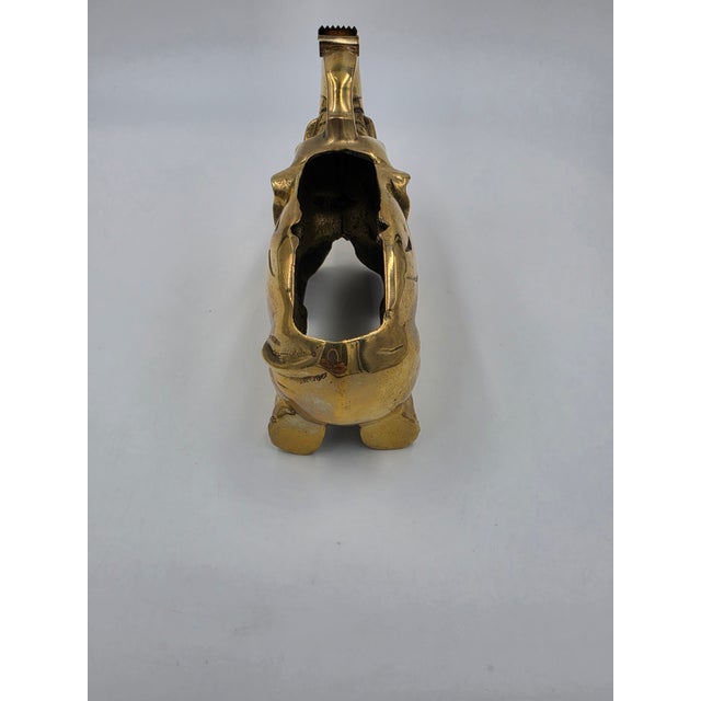 1980s Late 20th Century Brass Elephant Tape Dispenser For Sale - Image 5 of 12