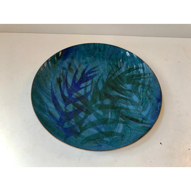 Danish Abstract Enamel Art Bowl by K. K. Worz, 1970s For Sale - Image 6 of 7