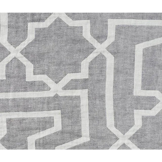 Sample - Schumacher X Mary Mcdonald Arabesque Maze Sheer Fabric in Grey For Sale