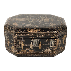 19th Century Chinese Lacquered & Gilt Box