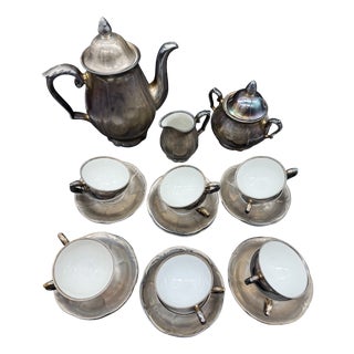 Bavaria Katharina Silver Coffee Service from Hofbräuhaus Bavaria, 1940s, Set of 22 For Sale
