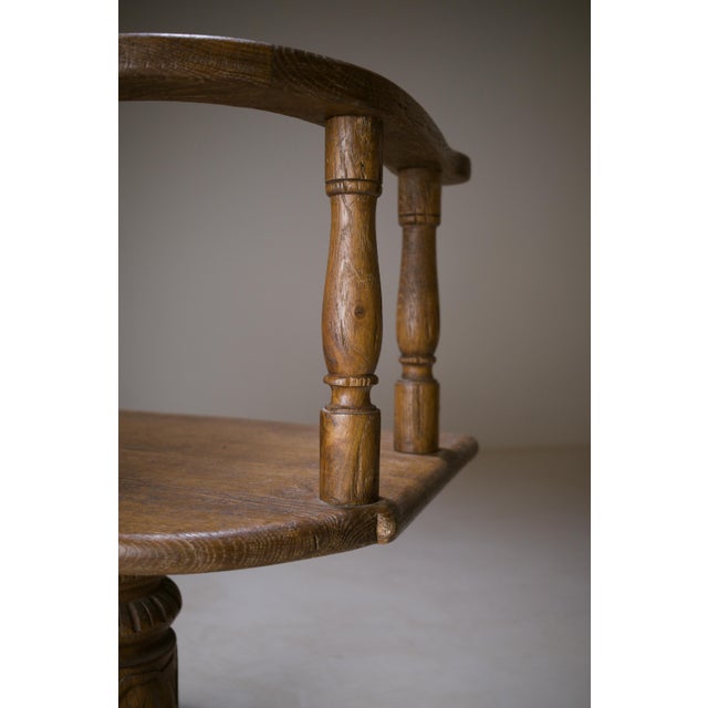 Oak Swivel Armchair, 1910s For Sale - Image 13 of 15