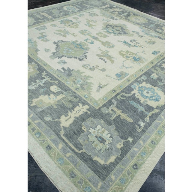 Turkish Turkish Oushak Square Rug 11'9" x 11'10" #18115 For Sale - Image 3 of 8
