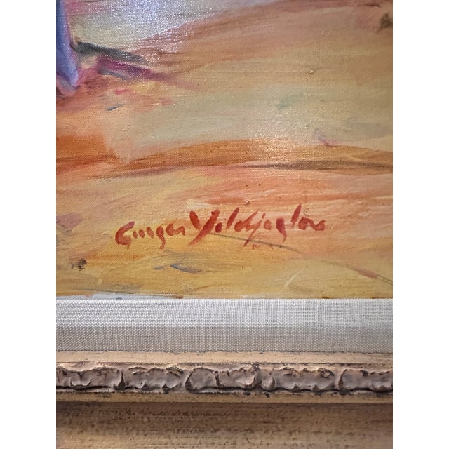 Coastal 1990s A Day at the Beach Painting - Signed Unknown Artist For Sale - Image 3 of 8