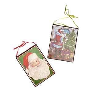 Vintage Framed Prints of Santa Christmas