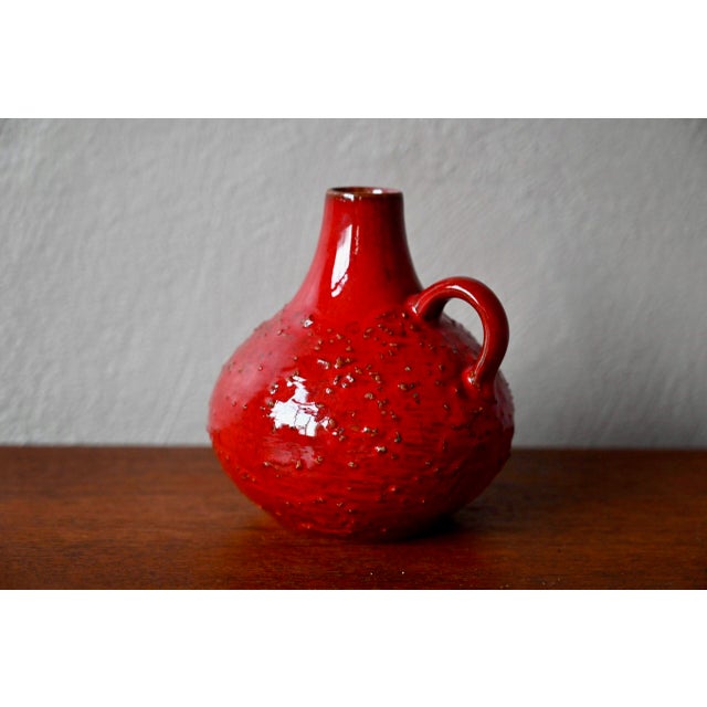 Ceramic Brutalist Red Vase by Horst Montanus and Günter Remy, 1960s For Sale - Image 7 of 7