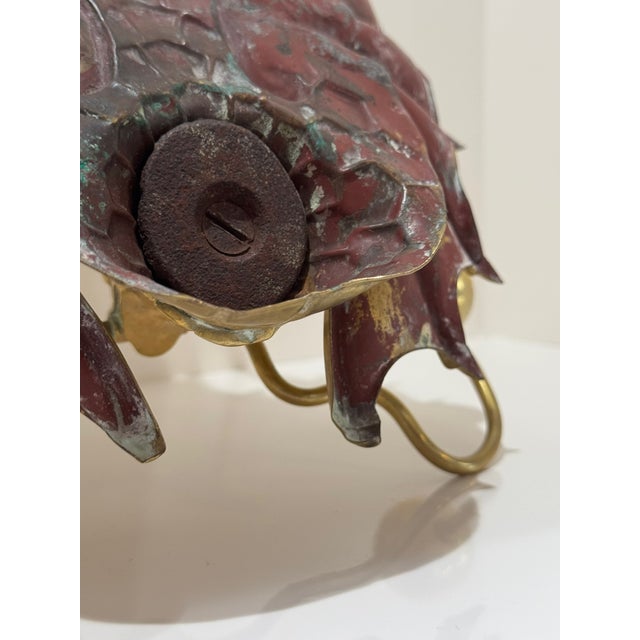 Antique Chinese Bronze Koi Fish Wall Sconce – Early 20th Century For Sale - Image 10 of 16