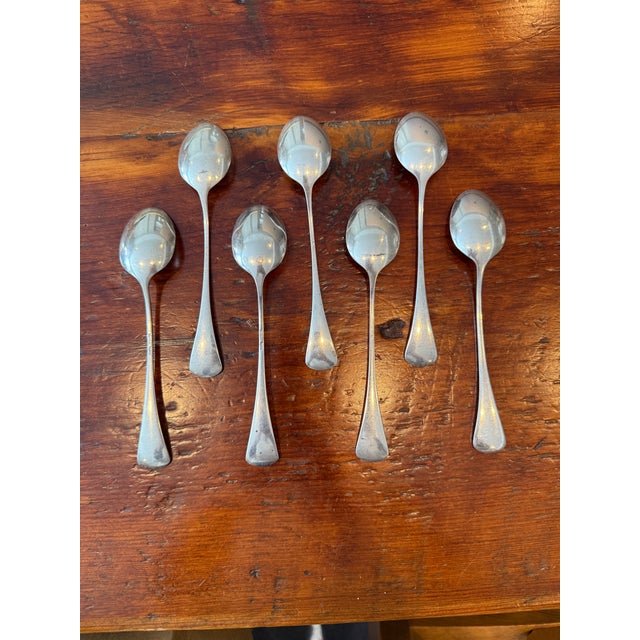 Metal Mid 20th Century Romance by Bjorn Rosenthal Sterling Silver 925 Teaspoons - Set of 7 For Sale - Image 7 of 13