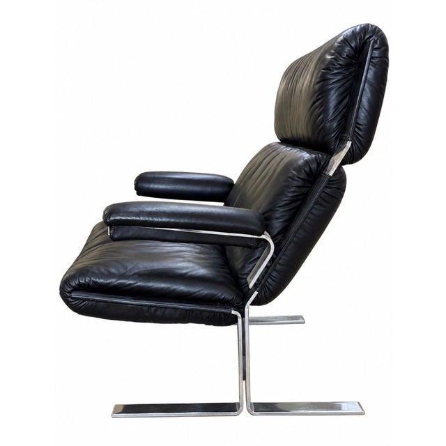 1970s Vittorio Introini for Saporiti Italia P60 Lounge Chair & P61 Ottoman, Italy 1970 For Sale - Image 5 of 14