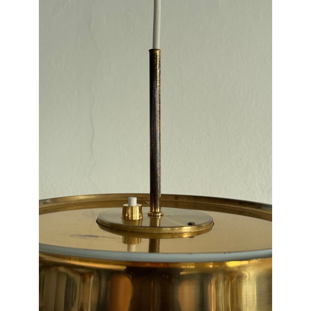 Swedish Pendant Light in Brass by Ateljé Lyktan, 1970s For Sale - Image 12 of 18