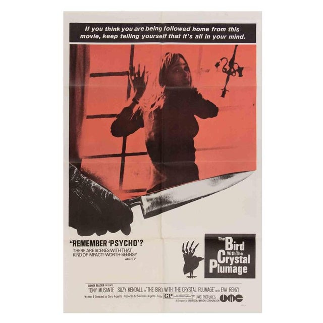 1970s The Bird with the Crystal Plumage Film Poster, USA, 1970 For Sale - Image 5 of 5