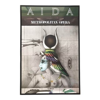 1978 Metropolitan Opera Aida Poster Designed by Paul Wunderlich - No Frame, Will Be Shipped Rolled in a Tube For Sale