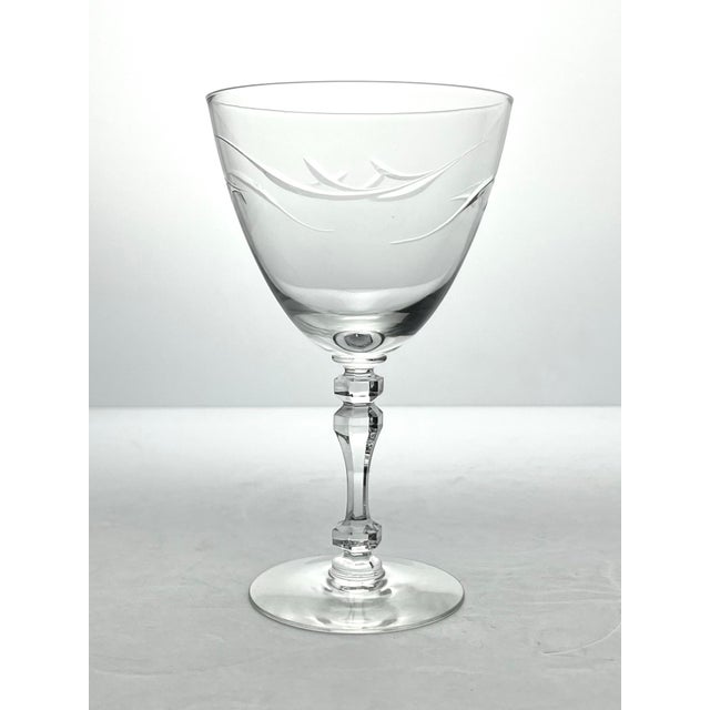 1950s Tiffin Franciscan “Surf” Water Glasses - Set of 6 For Sale - Image 4 of 6