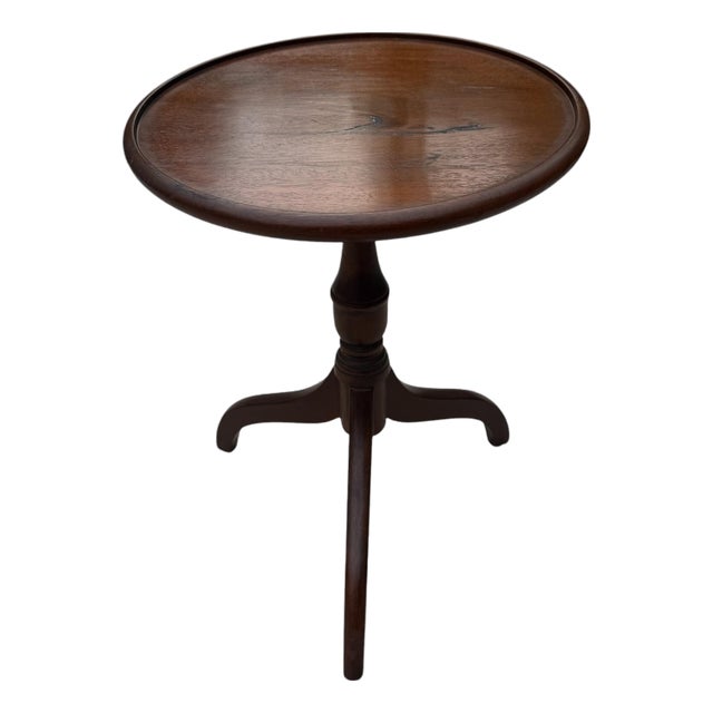 Vintage Petite Georgian Revival Mahogany Wine Table For Sale