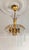 Vintage Brass Chandelier Milk Glass Rods Ceiling Light For Sale - Image 12 of 14