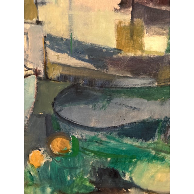Finn Hillerup, Port, 1960s, Oil Painting on Canvas, Framed For Sale - Image 9 of 18