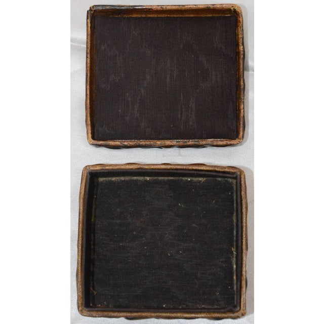 Embossed Leather Cherub Trinket Box For Sale - Image 4 of 7