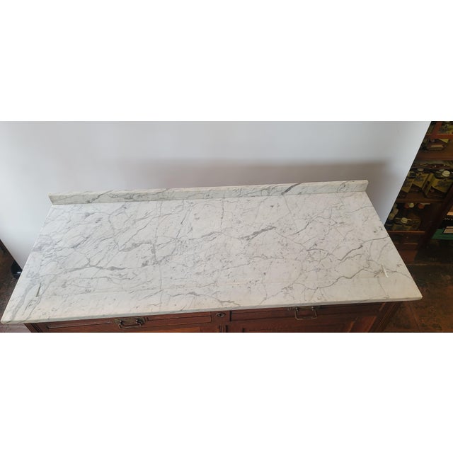 1920s Oak French Louis XVI Commode Dry Sink Wash Stand Cocktail Dry Bar For Sale - Image 13 of 14