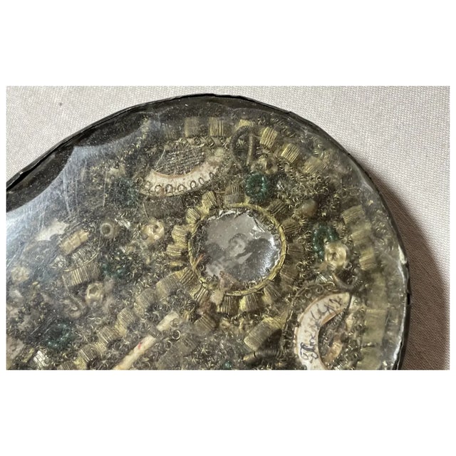Rare Antique Handmade Catholic 7 Saint Jesus Relic Reliquary Box Sculpture For Sale - Image 12 of 18