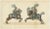 Litho of Knights in Jousting Armor on Caparisoned Horses, 1842, Paper For Sale