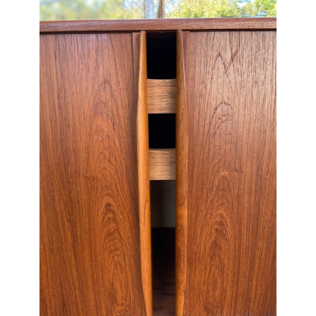 Mid 20th Century Danish Modern Teak Tambour Credenza | by Dyrlund For Sale - Image 5 of 13
