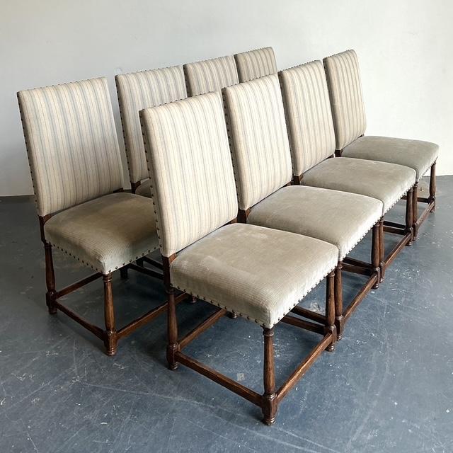 Dennis & Leen Vintage Dennis and Leen Jacobean Dining Chairs - Set of 8 For Sale - Image 4 of 11