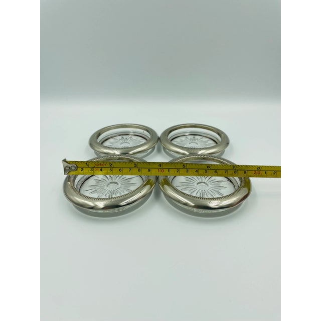 Mid 20th Century Italian Silverplate Leonard Coasters- Set of 4 For Sale - Image 11 of 12