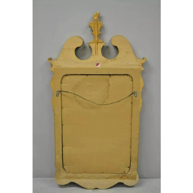 Brown Vintage Decorative Crafts Inc American Federal Carved Wood Gold Gilt Wall Mirror For Sale - Image 8 of 10
