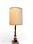 1960s MCM Torchiere Lamp Stiffel, Candle Stick Neoclassical Brass Finish With Original Shade & Finial. 3-Way Elc. For Sale - Image 9 of 12