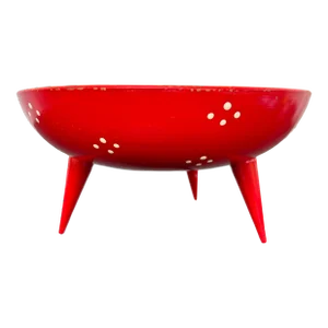 Mid 20th Century Woodpecker Woodware Tripod Wooden Bowl