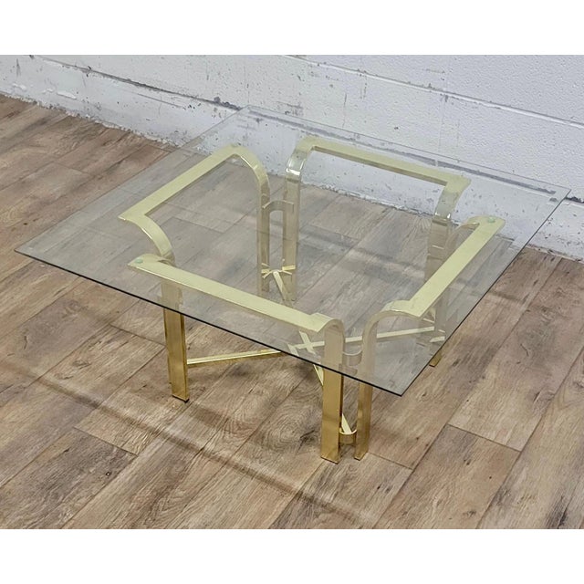 Mid 20th Century Vintage Hollywood Regency Tulip or Milo Baughman Style Cocktail or Coffee Table For Sale - Image 5 of 10