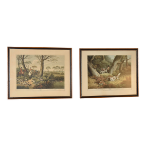 Pair of Framed Edward Orme Field Sports Lithographs