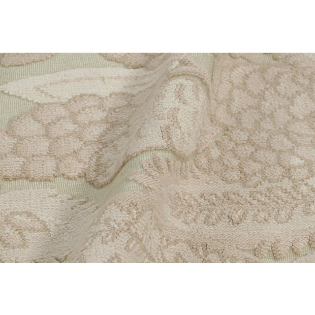 Textile Rug & Kilim’s Tudor Style Extra-Long Runner Rug in Cream With Floral Patterns For Sale - Image 7 of 8