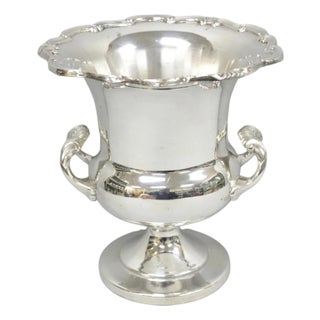 Vintage Towle Silver Plated Trophy Cup Urn Champagne Chiller Bar Ice Bucket For Sale