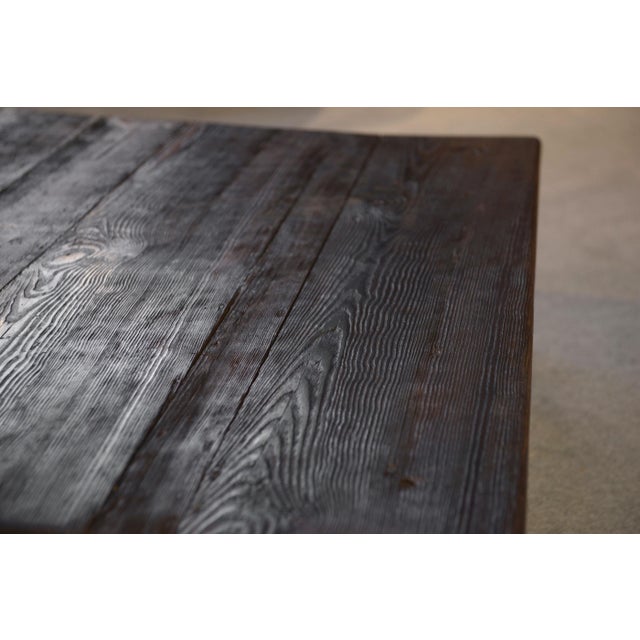Brutalist Coffee Table in Dark Spruce with Oak Base, 1950s For Sale - Image 11 of 14