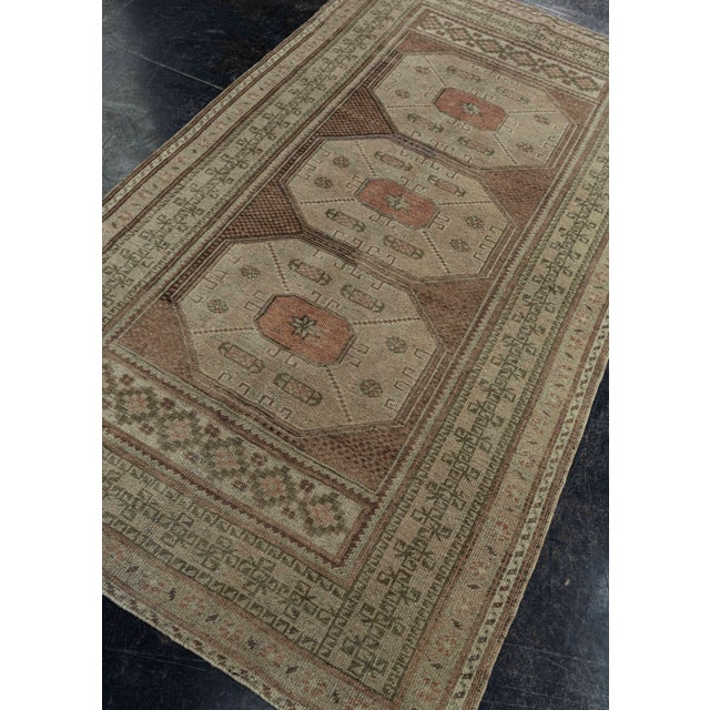 Textile Turkish Vintage Rug 3'7" x 6'7" #20721 For Sale - Image 7 of 8