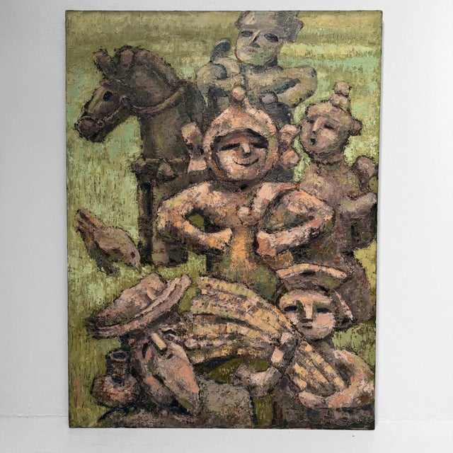 Takahashi Yoshikazu, Four Faces, 1983, Oil on Canvas For Sale - Image 9 of 9