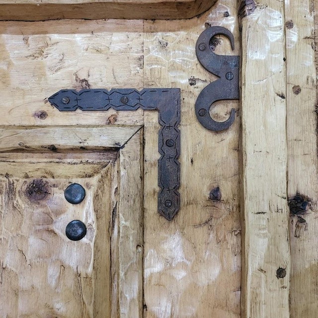Not Yet Made - Made To Order Handcrafted Solid Wood Rustic Door – Custom Spanish Colonial Double Sidelight Design Made to Order For Sale - Image 5 of 18