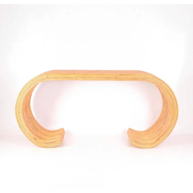 Large Console Table in Rattan For Sale - Image 6 of 7