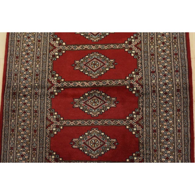 2020s Bokhara Jaldar Rug 3’1” X 4’10” Red Wool Tribal Hand-Knotted Oriental Carpet For Sale - Image 5 of 11