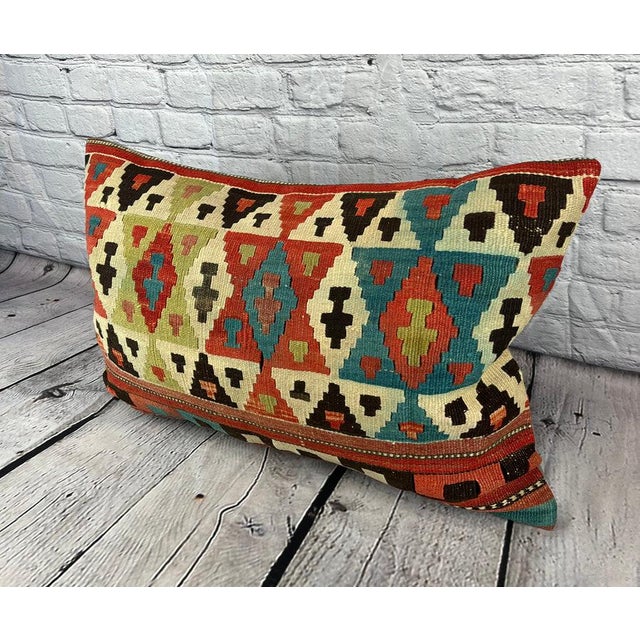 Vintage Pillow Case Turkish Kilim Pillow Decorative Kilim Pillow Dry cleaning only. PILLOW INSERT IS NOT INCLUDED