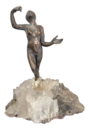Simone Di Gesaro, Figurative Sculpture, 1920s, Bronze on Quartz Base