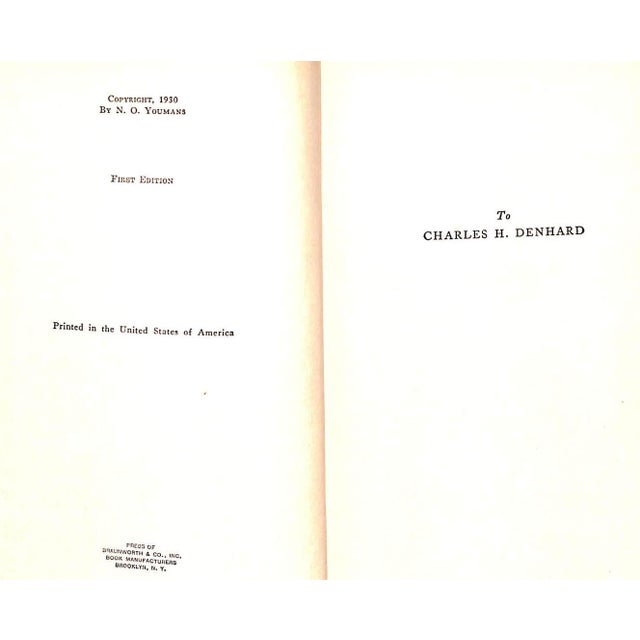 Traditional "Best Seller" Book 1930 Youmans, N.O. For Sale - Image 3 of 5