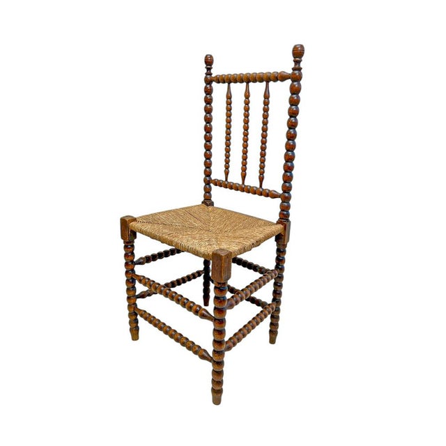 Antique Oak Bobbin Turned Chair, 1900s For Sale - Image 10 of 10
