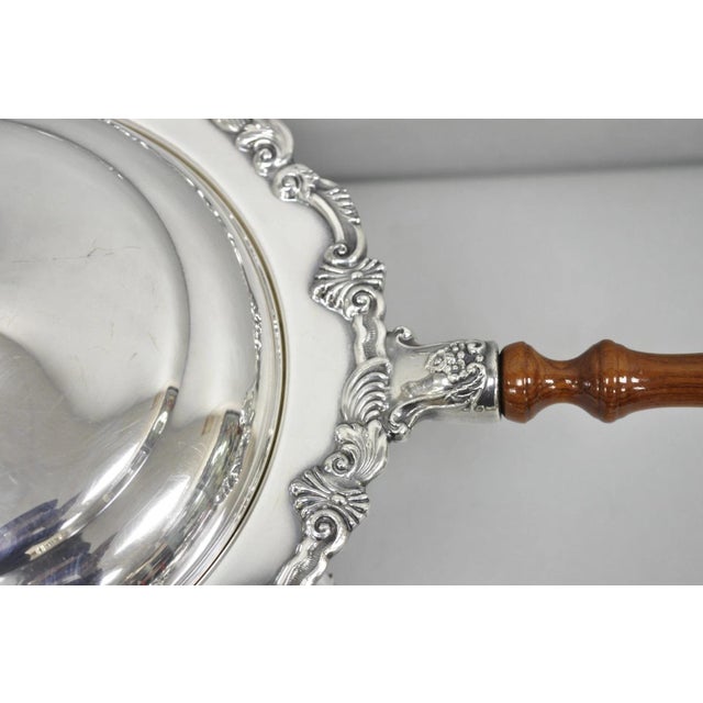 Metal Vintage Sheffield Victorian Silver Plated Large Warmer Chafing Serving Dish For Sale - Image 7 of 16