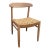 Blond Wood and Rush Seat Side Chair For Sale